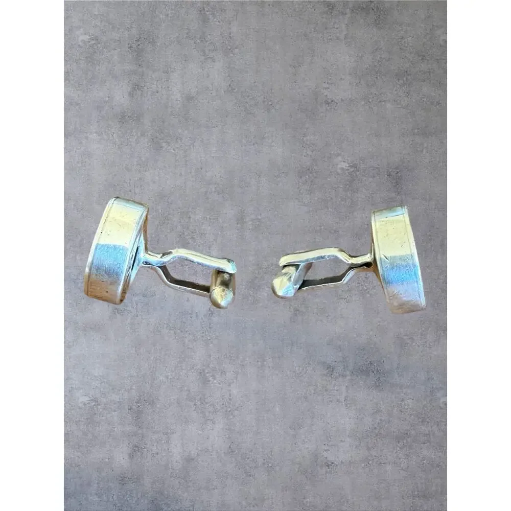 Antonio Pineda Taxco Mexico Sterling Silver Color Change Sapphire Cufflinks 23g